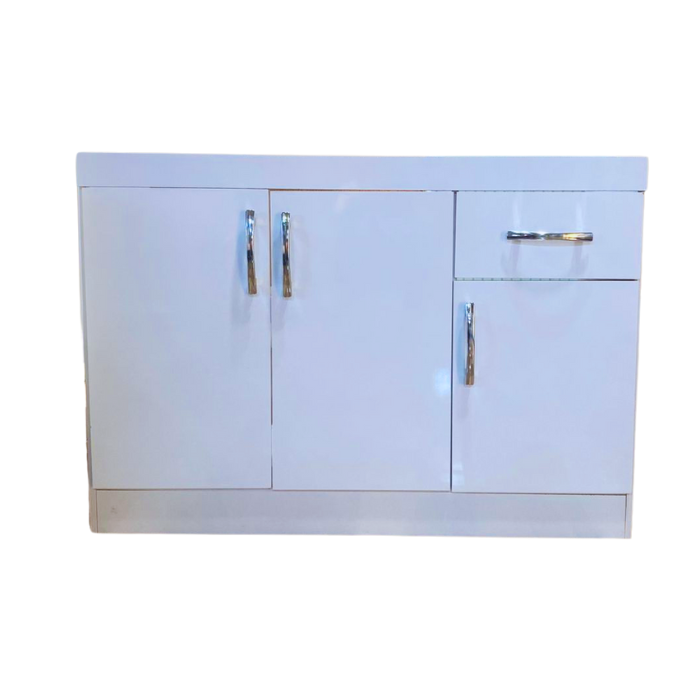 Mueble Lavaplatos Blanco Brillo 3puertas 1Cajon 1,18Mts 